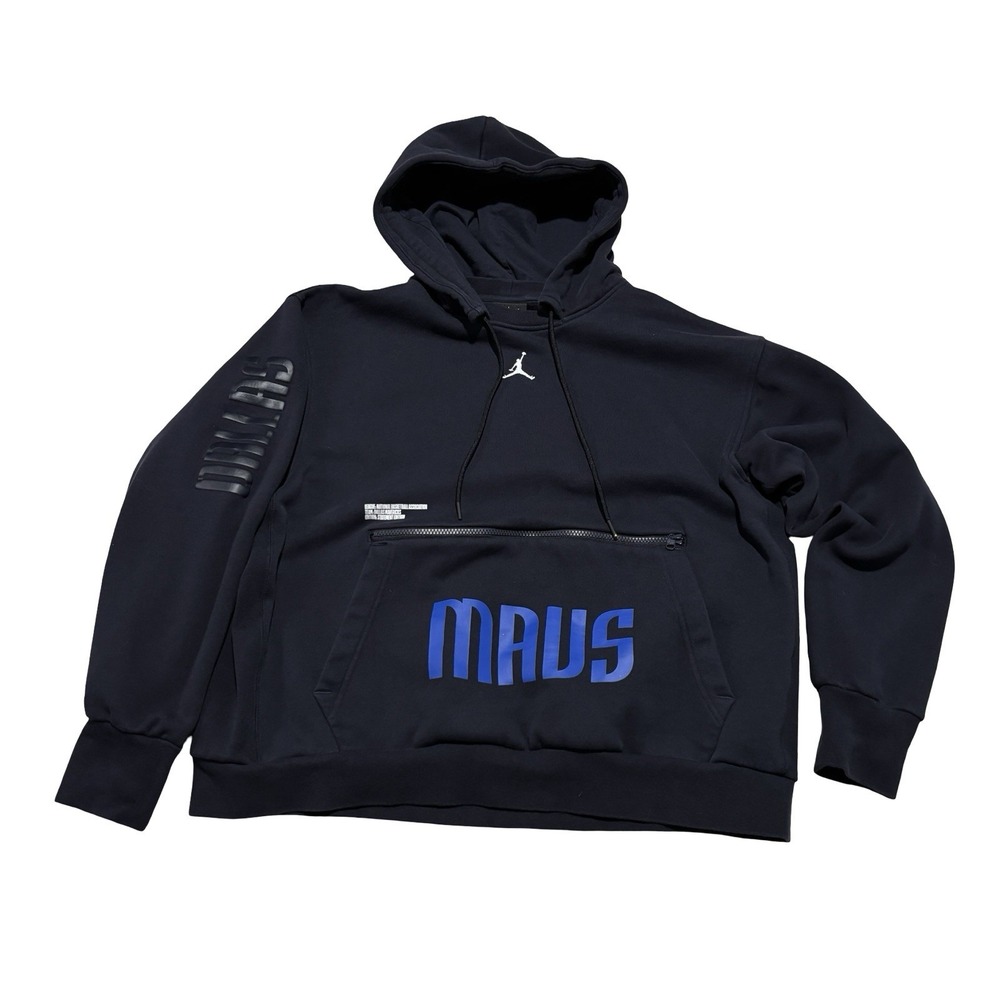 Jordan Men's Dallas Mavericks Standard Edition Hoodie Navy Size XL 26 x 26